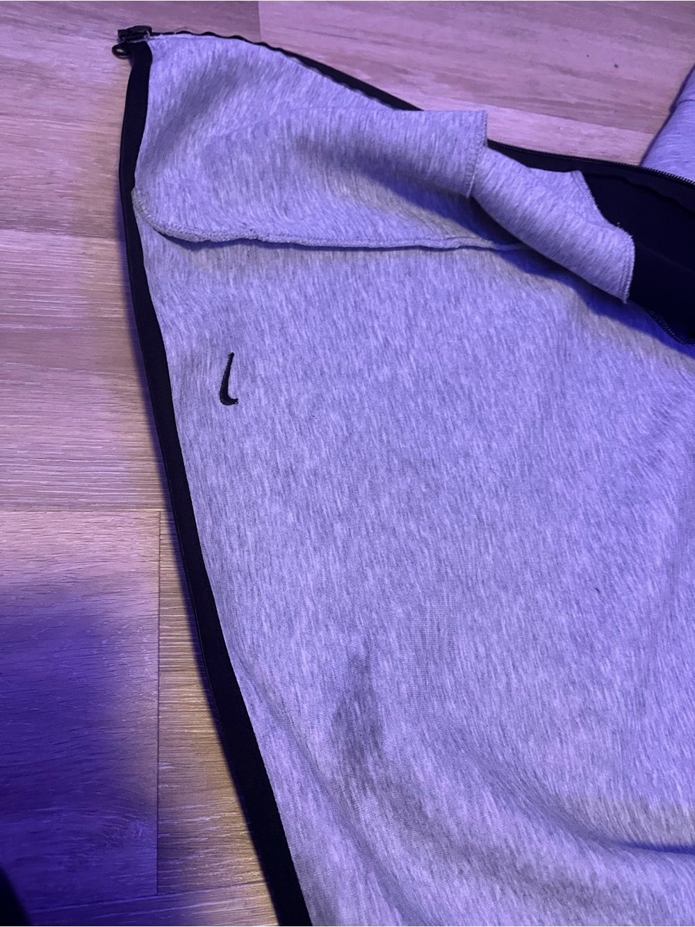 Nike Light Gray Sweatpants with Black Side Trim - Kids
